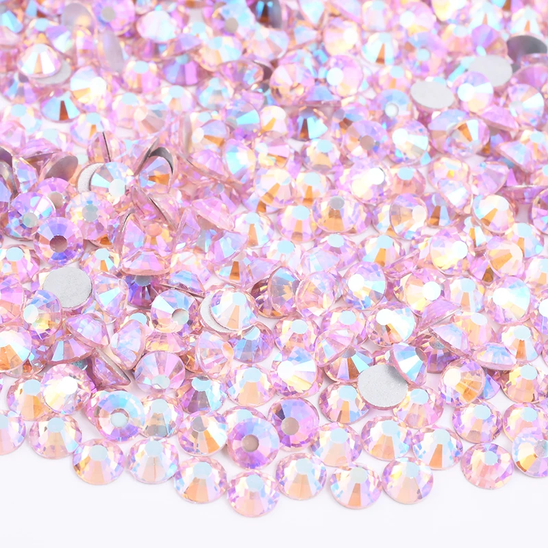 Wholesale Ss6 10 12 16 20 30 Crystal Ab Strass Flatback Nail Crystal Stone Glass Rhinestone For 