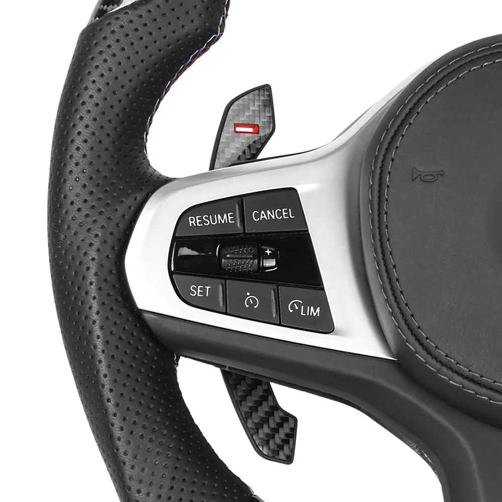 Carbon Fiber Steering Wheel In Gloss Carbon Fibre & Alcantara With Led ...