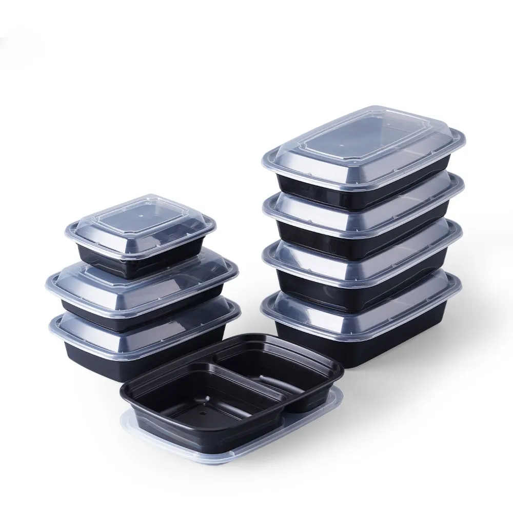 100 Pcs Plastic Meal Prep Containers 26 oz Microwavable Food Storage  Containers Reusable Lunch Bowls with Lids Stackable Disposable Lunch Boxes  1