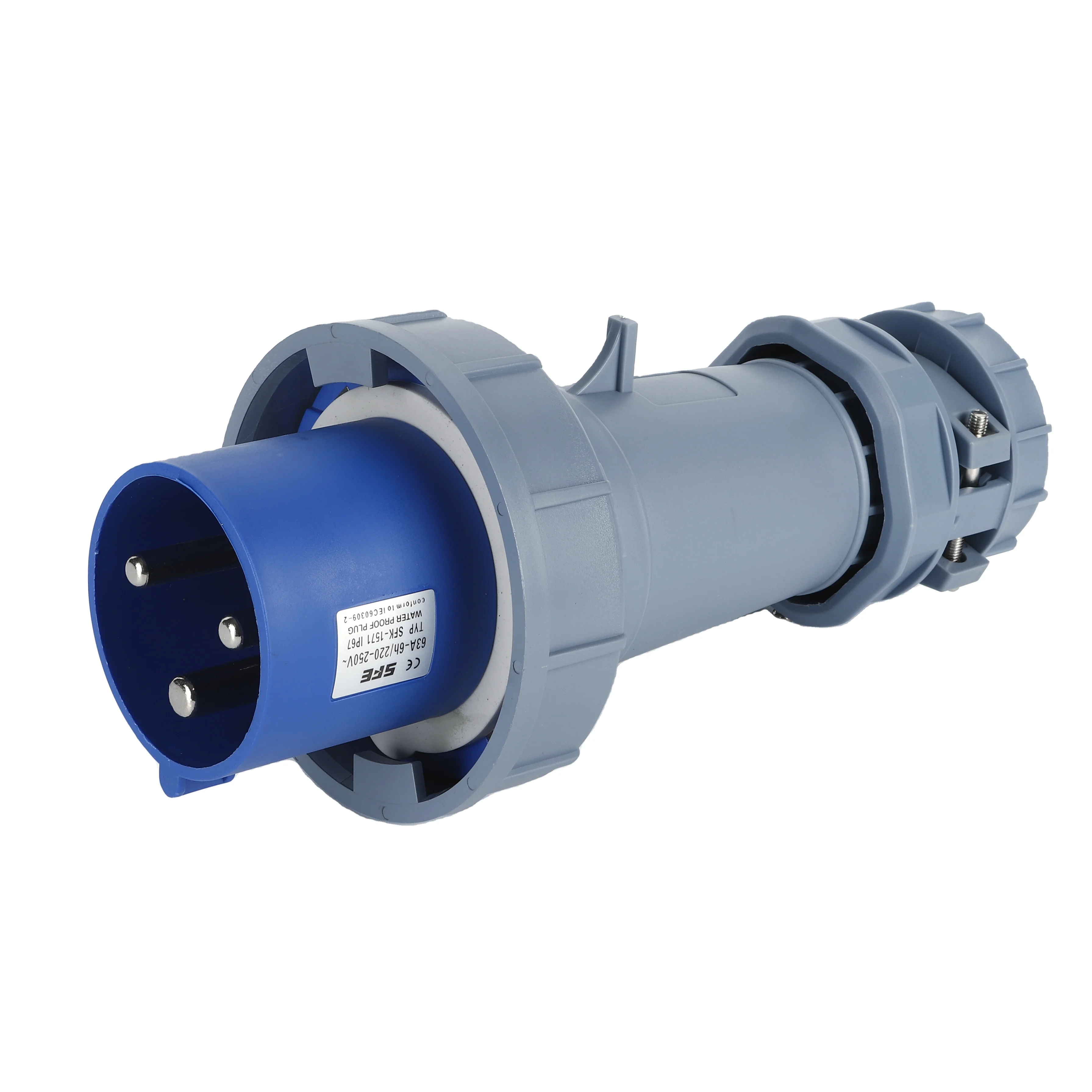 NEW Generation High Quality Ip67 Blue Plug Waterproof 220v Industrial Electrical Plastic Hole Plug Sockets