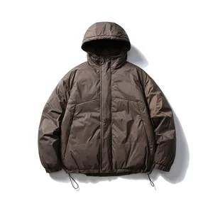 Hooded Men's Warm Coat, Thick Windproof Coat, Downy Puff Thick Winter Jacket