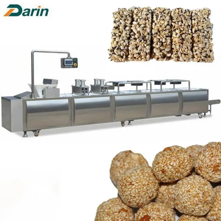 Automatic Cereal Bar Production Line Granola Nut Bar Making Machine 350kg/h Industrial Snack Processing Equipment