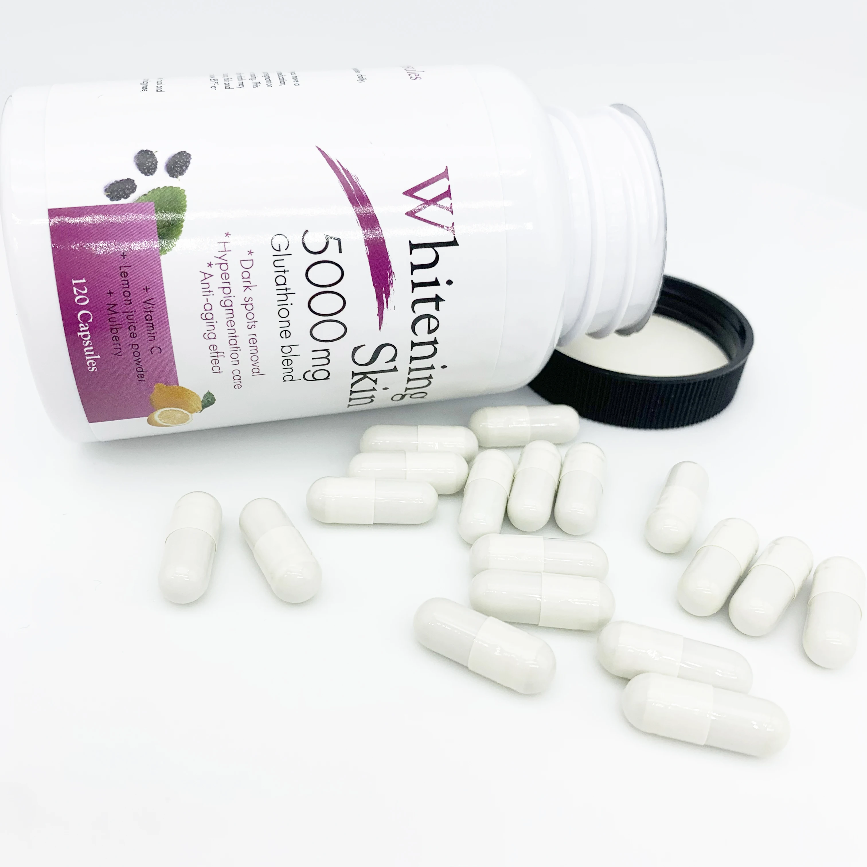 OEM Antioxidant Whitening Skin Capsules 5000mg Collagen Supplement for Dark  Skin Lightening for Adults Not for Pregnant Women
