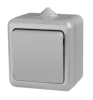 Interrupteur 1 voie 1 poste gris