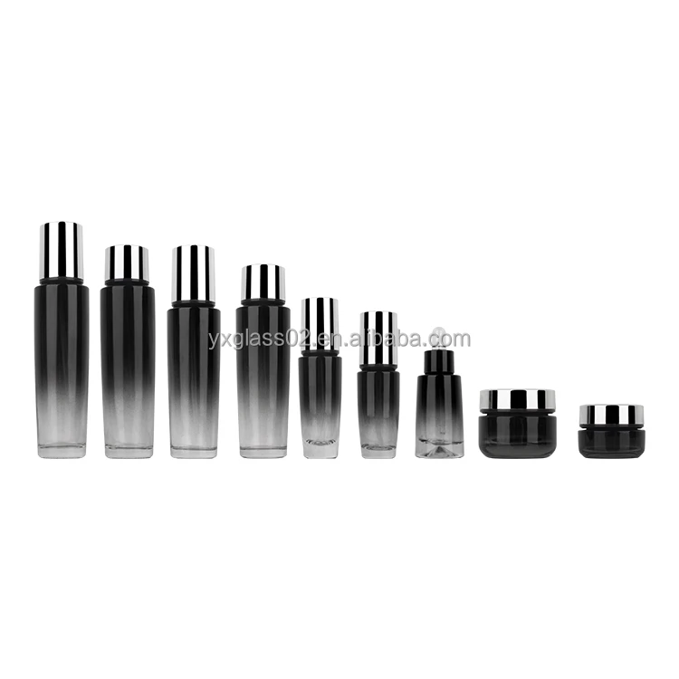 Luxury Cosmetic skincare packaging glass bottle set customization skincare cosmetic packaging glass container supplier supplier