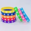Paquet de 8 bracelets en silicone pour pattes de chien