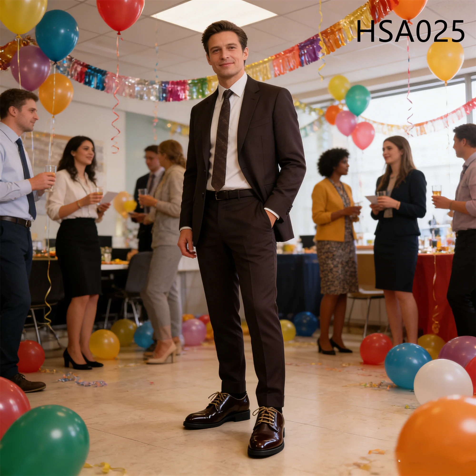 HY,government Staff Easy to Maintain Men Dress Shoes Formal Meeting Crease Resistant Shining/matte Leather Office Shoes HSA025