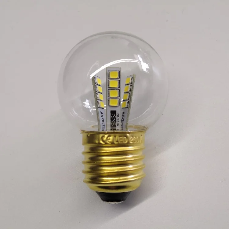 IP65 1 Вт 2 Вт SMD e27 Пластиковые буибы наружное украшение g45 пластиковые светодиодные лампы b22