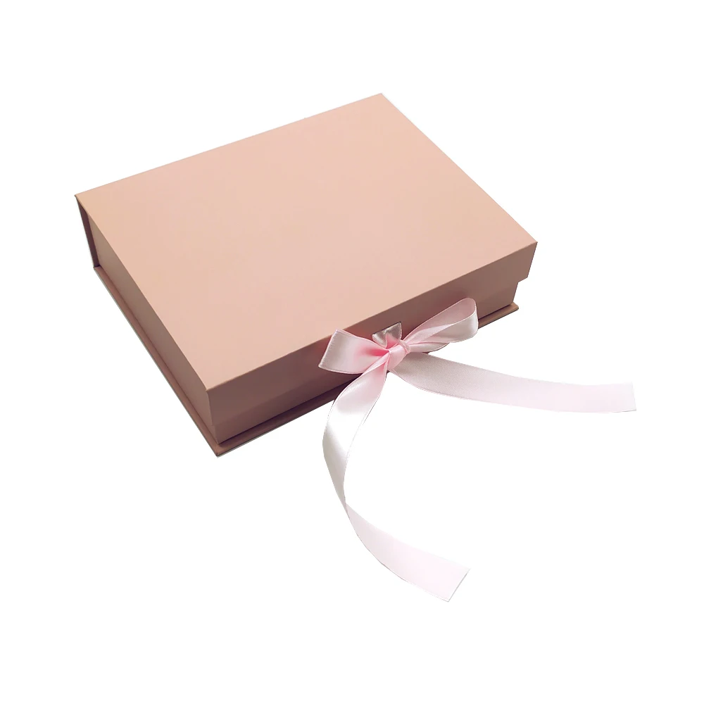 Luxury Magnetic Gift Box for Wig & Hair Extensions – Custom Logo, Black Cardboard with Ribbon – Wholesale