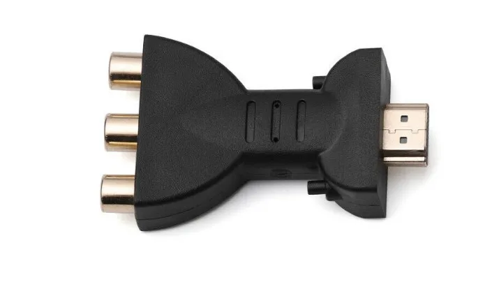 Male Hdtv to 3 Rca AV Adapter Composite AV Audio Video Adapter Converter for TV