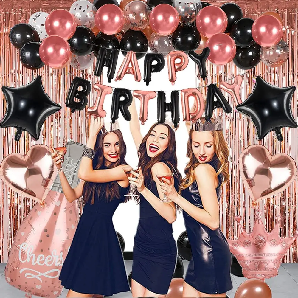Decorazione 42°compleanno donna Rosegold Set decorazione festa 4