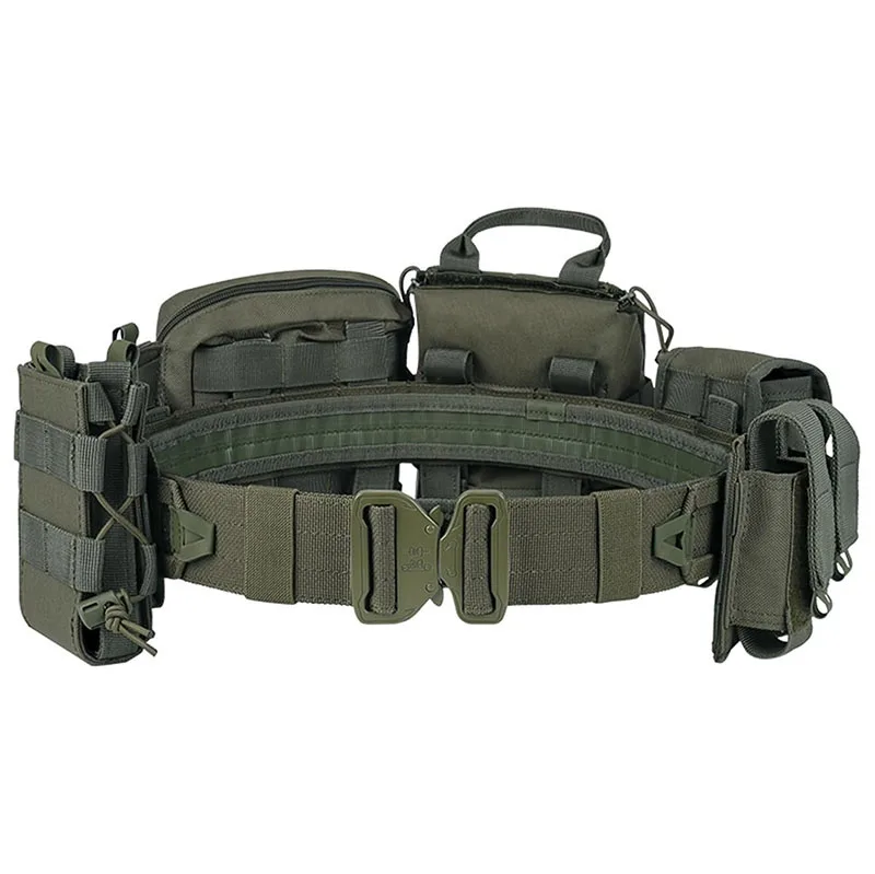 Premium Modular Equipment Training Tactical Molle Duty Belts with Pouches Outdoor High Density Material Tactical Waist Belt