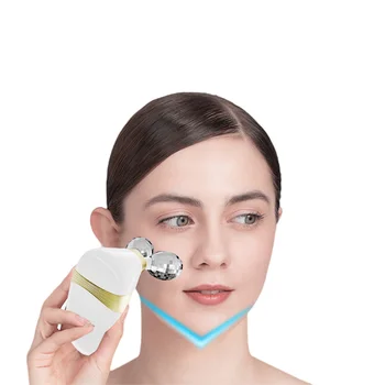 KV Rechargeable Facial Massager Ball Roller Wand Massager Skin Lifting Eye Skin Care Face Lifting Microcurrent Roller