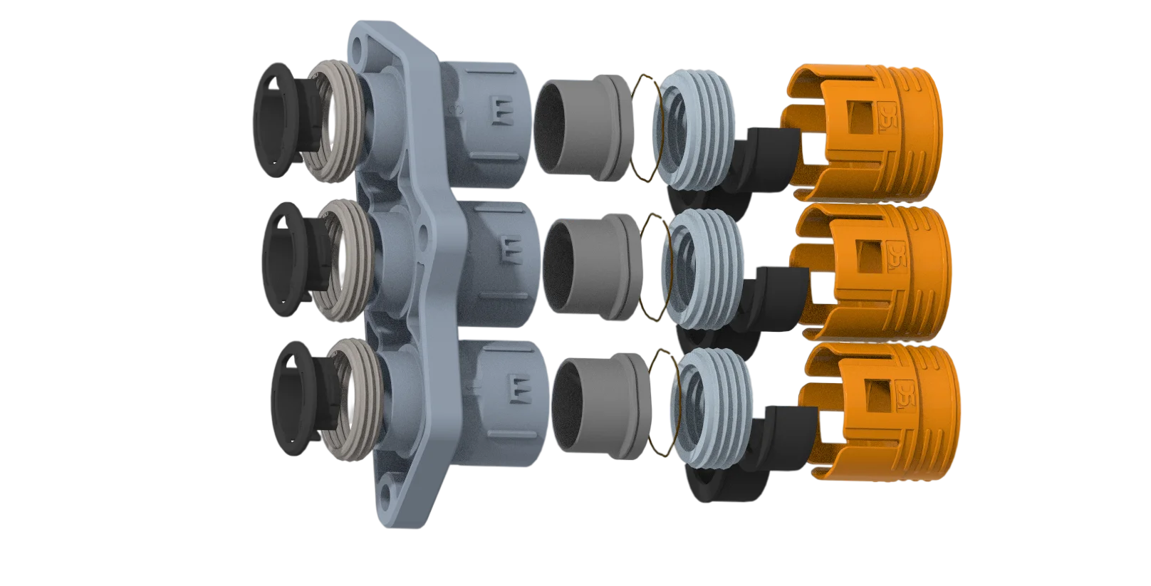 2pole 3pole Waterproof High Voltage Cable Connector Auto Electrical