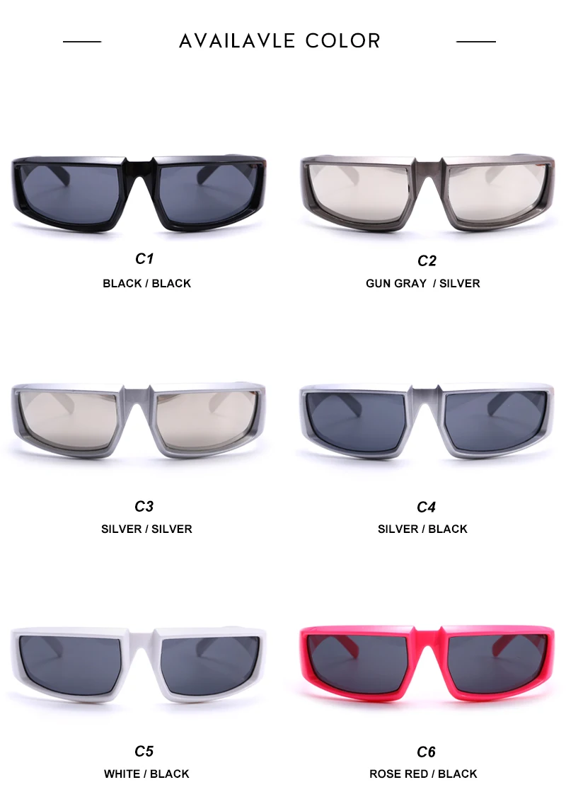 2022 New Y2k Sports Sunglasses Women Brand Designer Punk Sun Glasses Men Uv400 Shades Mirror 