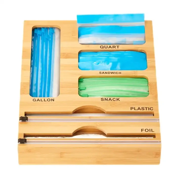 Kitchen Drawer Baggie Holder Organizer,Food Storage Bag Dispenser