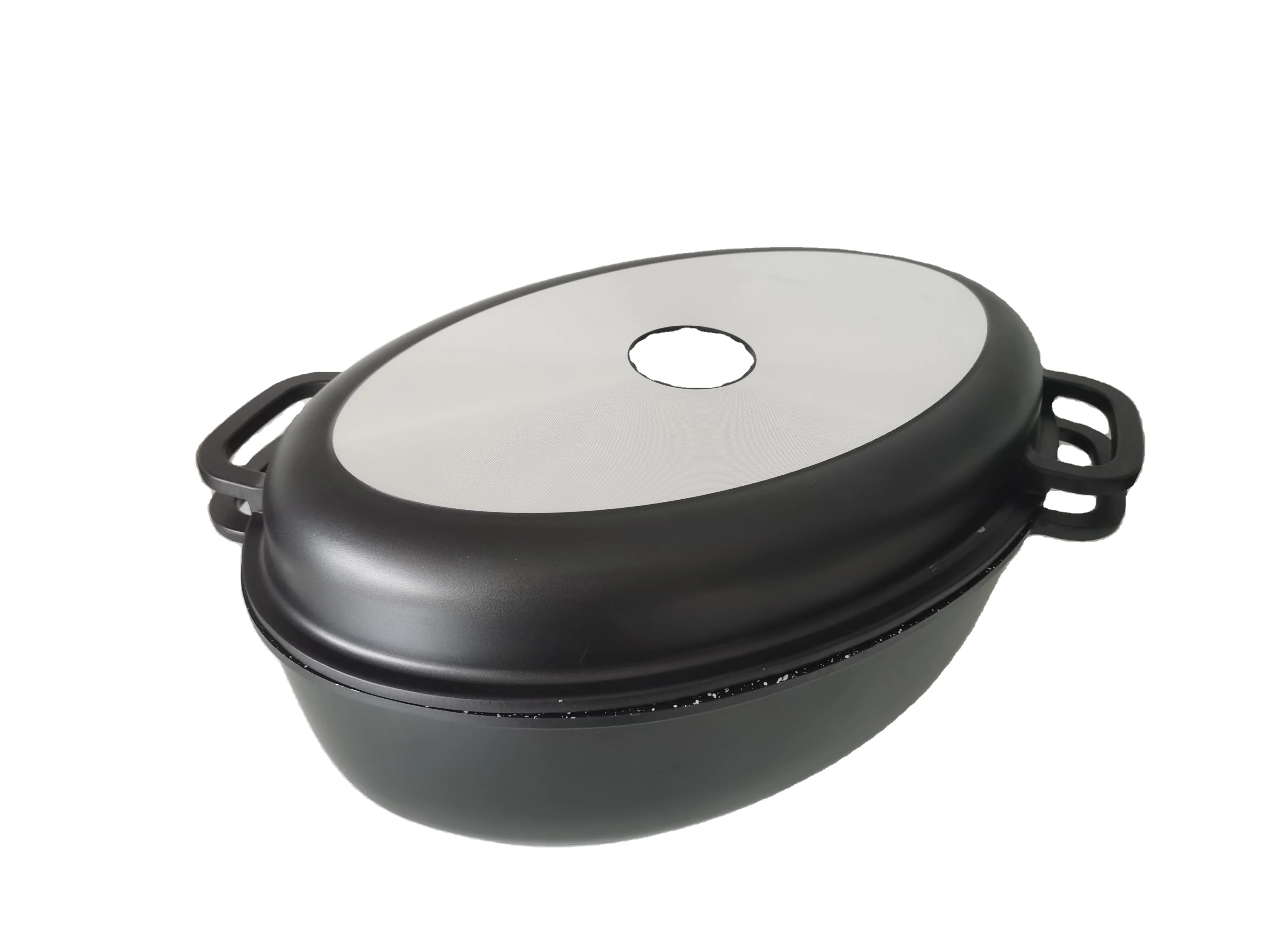 High Quality OEM Good Performance Oval Durable Classic Non-Stick Aluminum  Cookware Fish Bake Roaster Grill Pan