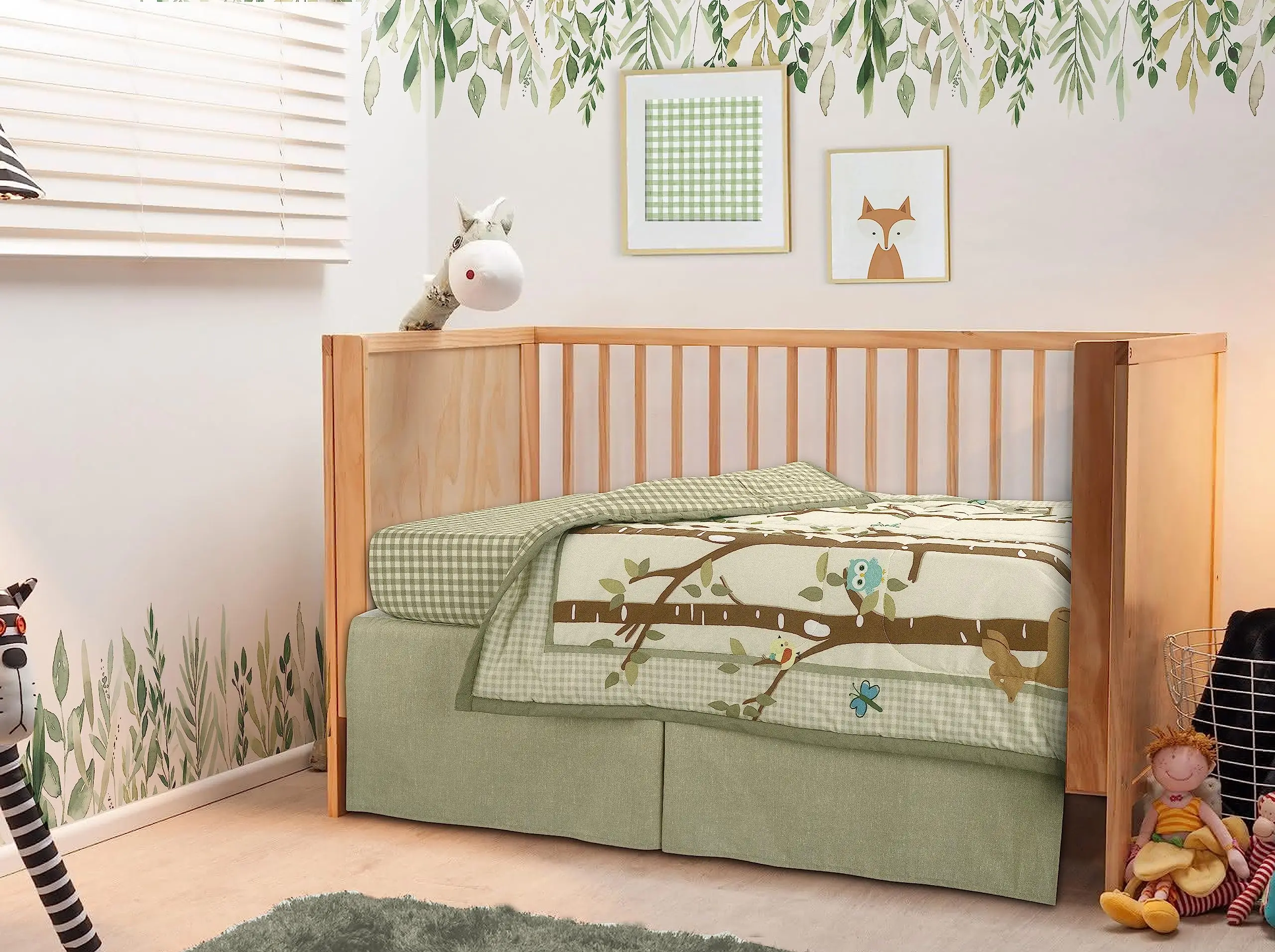 100 Cotton 3 Piece Baby Toddler Infant Crib Bedding Set Buy Baby