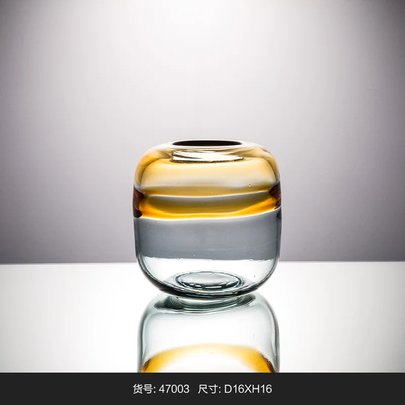 High Quality Customized Large Colorful Glass Bottle Crystal Flower Vase Home Decoration