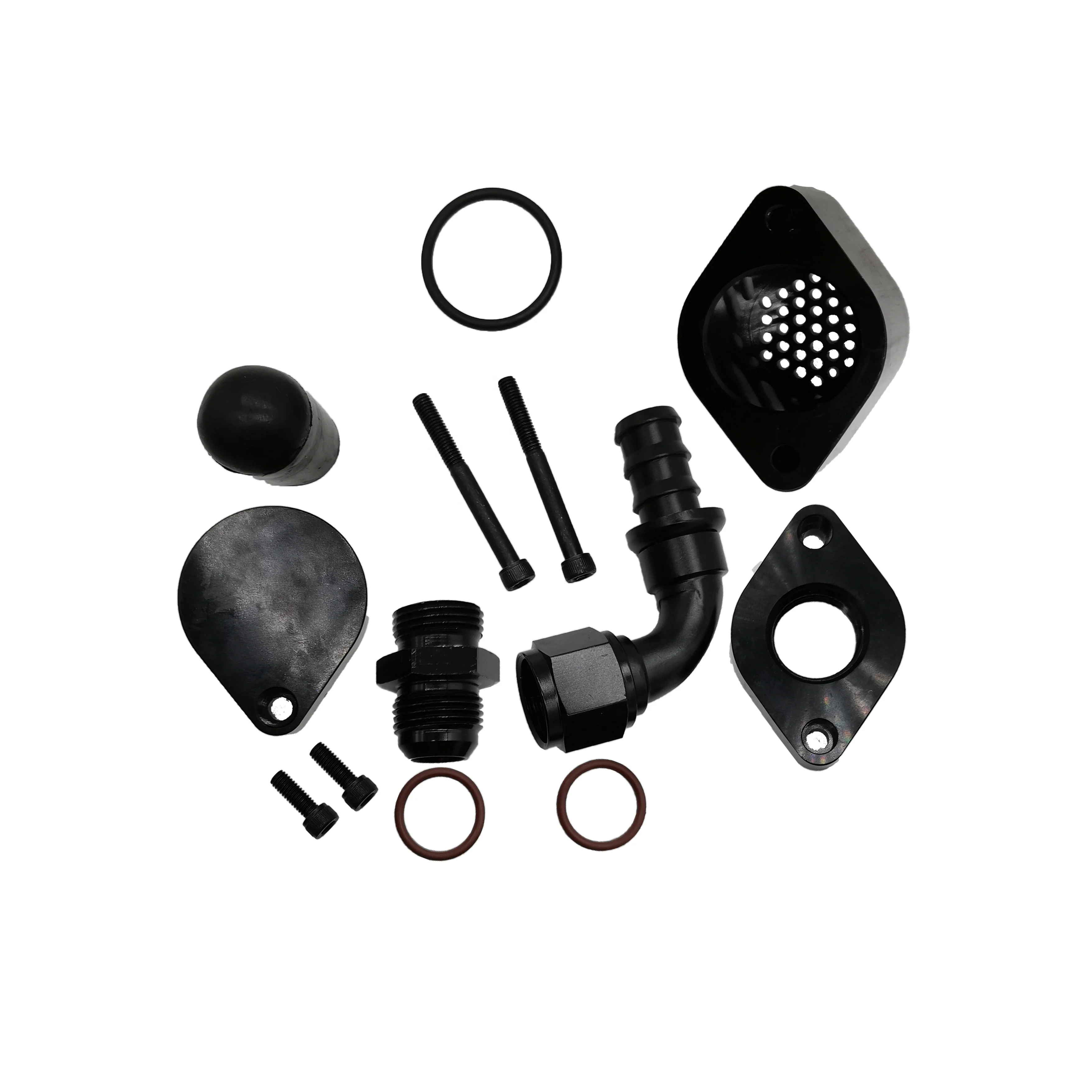 Pcv Reroute Ventilation Kit Crankcase Vent,Upgrade W/ Baffle Fit For