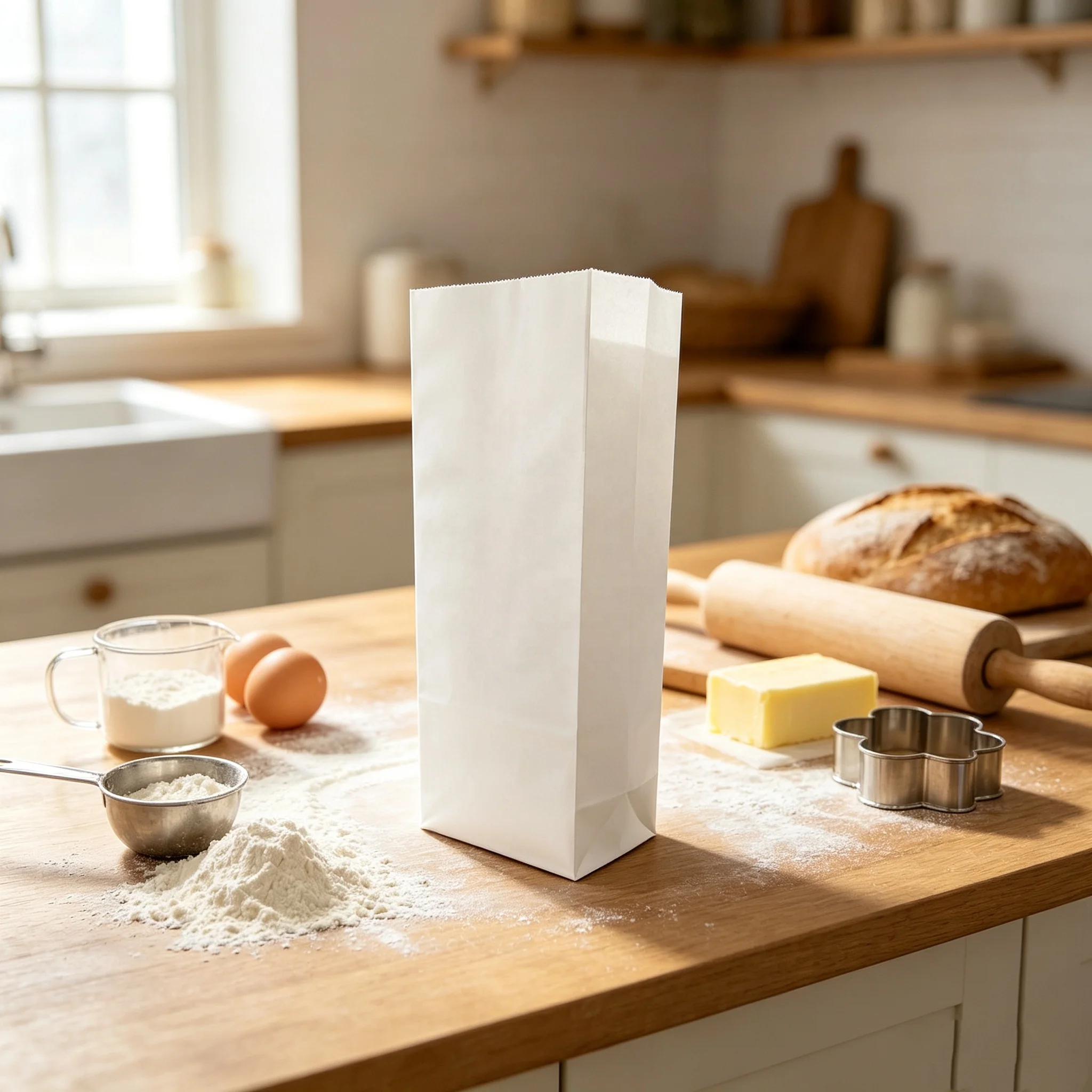 Kraft Paper Bags Gravure Printing Wheat Flour Packaging Rice Bag for Sale Reusable Custom Load 5kg 10kg 20kg Agriculture Accept