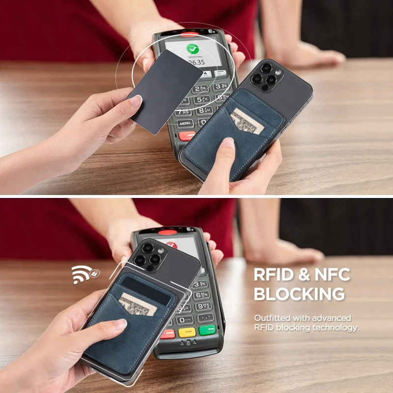 Guangzhou Bulk Cheap Custom Genuine Leather Mobile Phone Card Holder Stick on Wallets Cell Phone Wallet