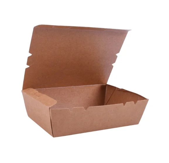 Brown Kraft Paper Salad Box Lunch Box Buy Paper Folding Lunch Box
