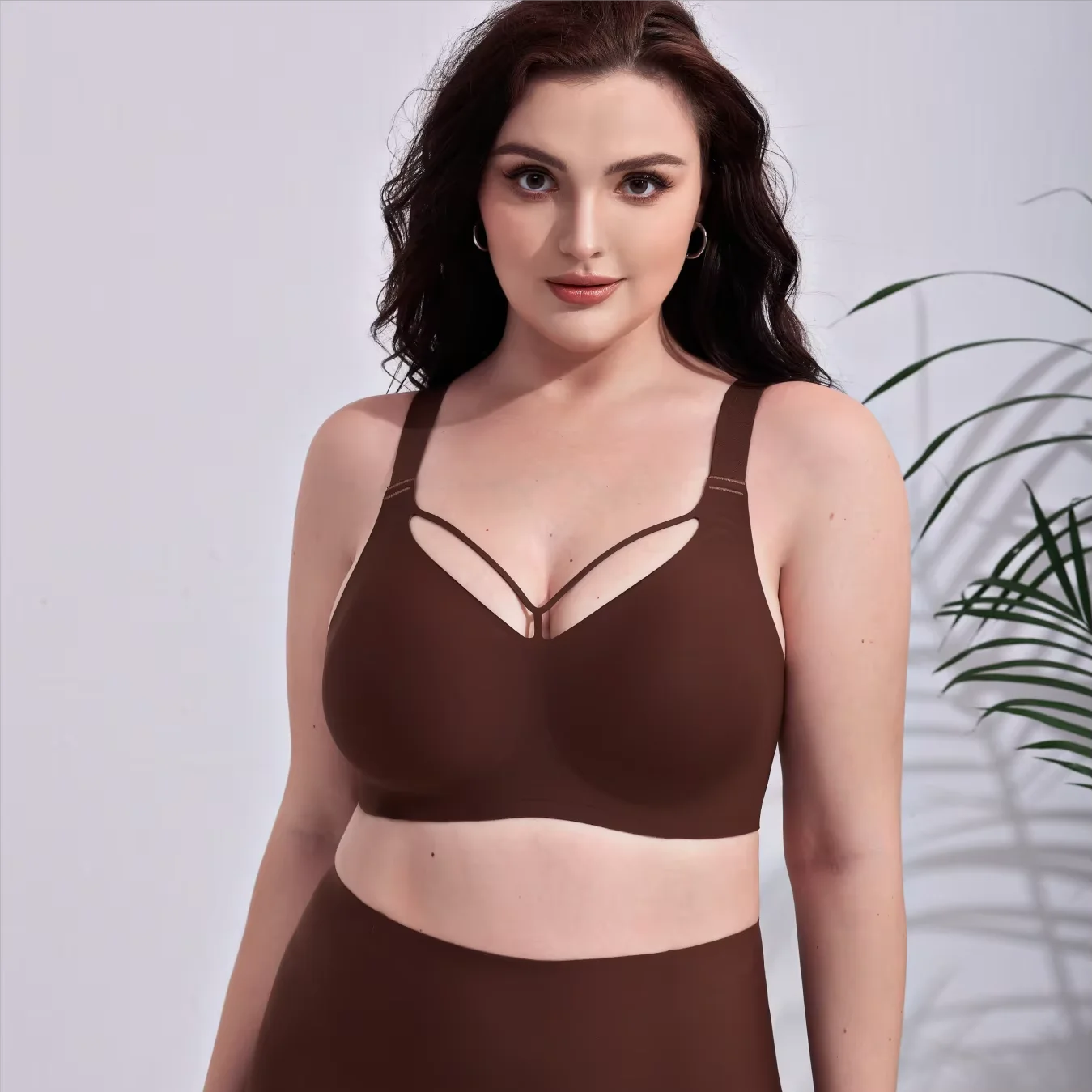 D004 wireless minimizer bra side-smoothing detail