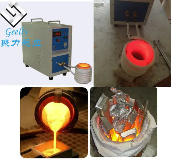 IGBTl Gold Iron Melting Machine with Crucible Melting Furnace for Melting Gold Silver Brass Copper Iron with Fast Heating Speed