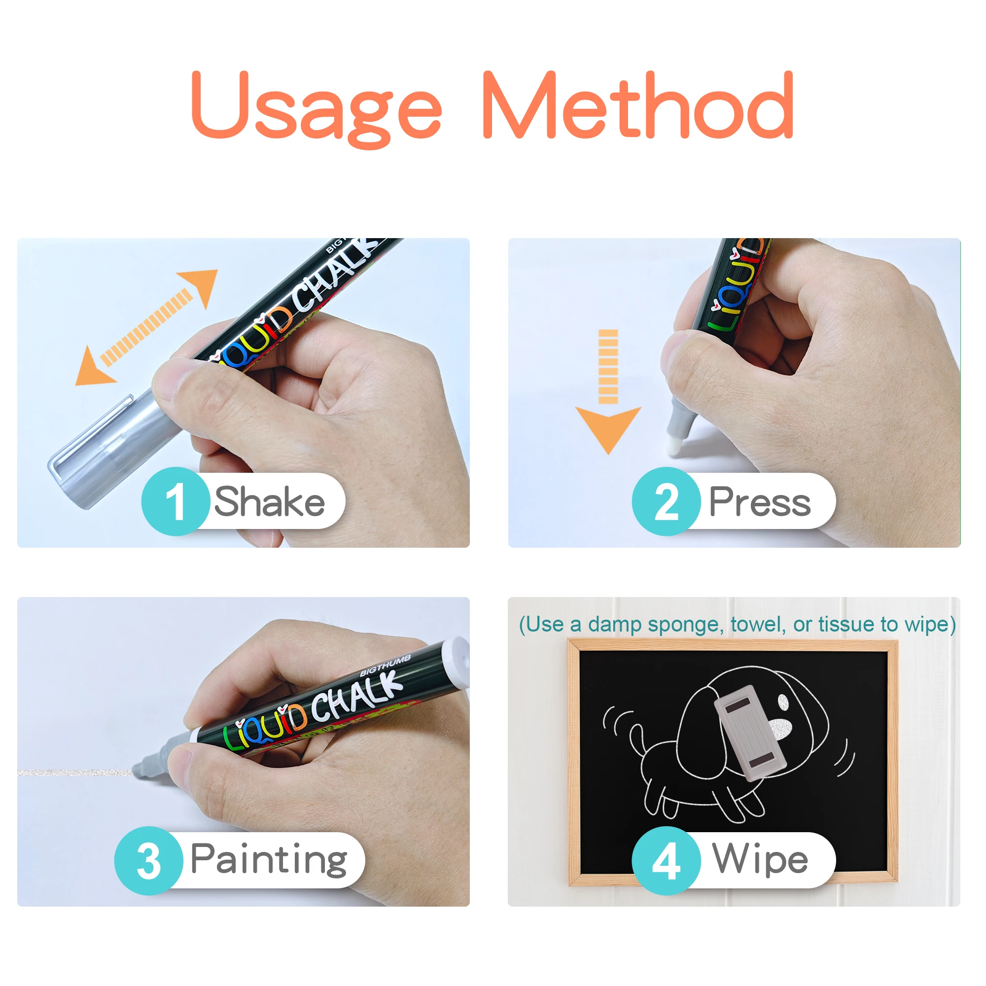 chalk markers white paint pen for glass
