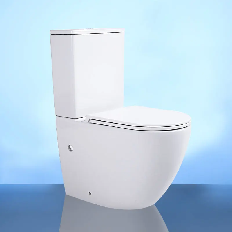 Rimless Standing Dual Flush WC Toilet Bowl Modern Ceramic Water Closet Two Piece Toilet For Bathroom