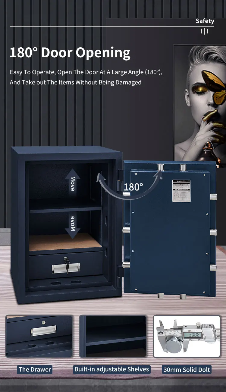 CEQSAFE Custom 2 Hours Fireproof Safes Steel Home Deposit Security Money Fireproof Safe Box supplier