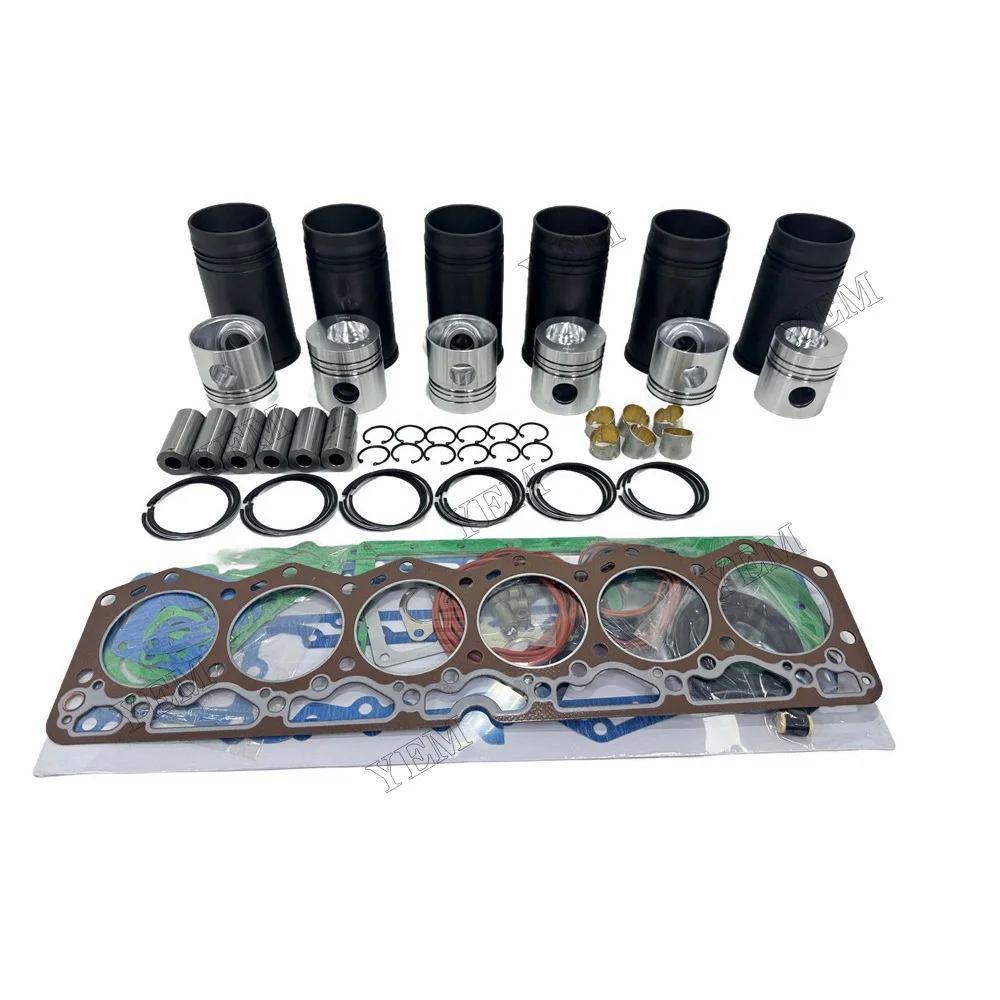 Overhaul Kit With Gasket Set Compatible for Komatsu 6D105 Engine Repair Kit 5
