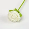 Blanco - Tallo individual de rosa burbuja (cabeza de flor de 3.5cm)