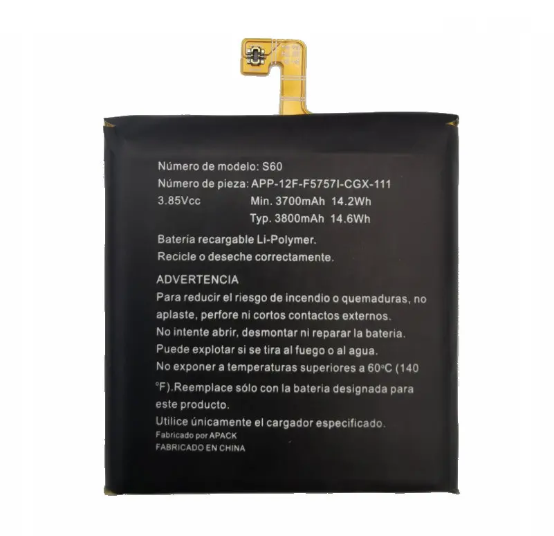 New Li-Polymer 3800mAh 3.85V Rechargeable Battery S60 For CAT CATERPILLAR S60 792868599795 - Foto 6