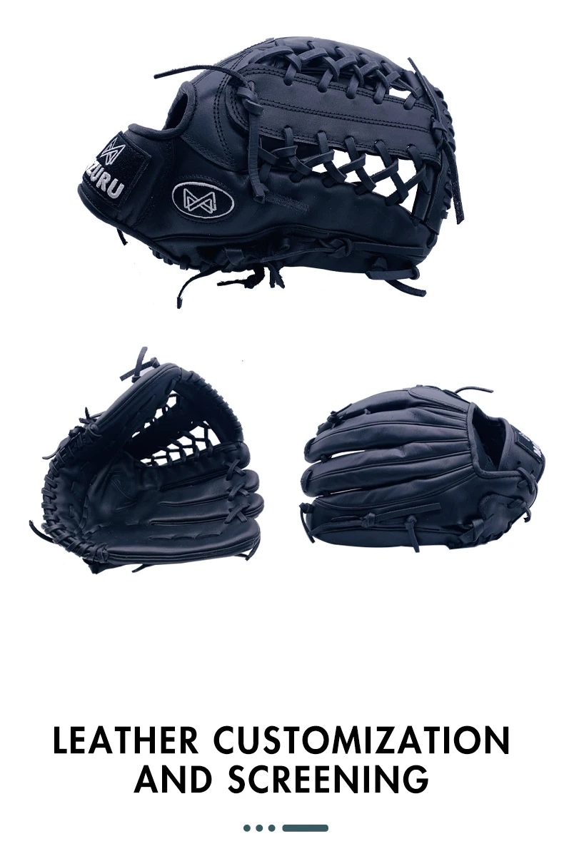 Custom Printed Youth Baseball Glove Black Leather Baseball Gloves Buy
