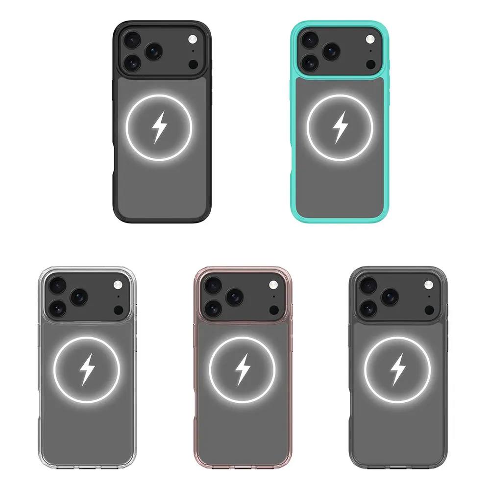 product laudtec original acrylic 15mm thickness anti scratch magnetic wireless charging shockproof phone case for iphone 17 16 pro max-2