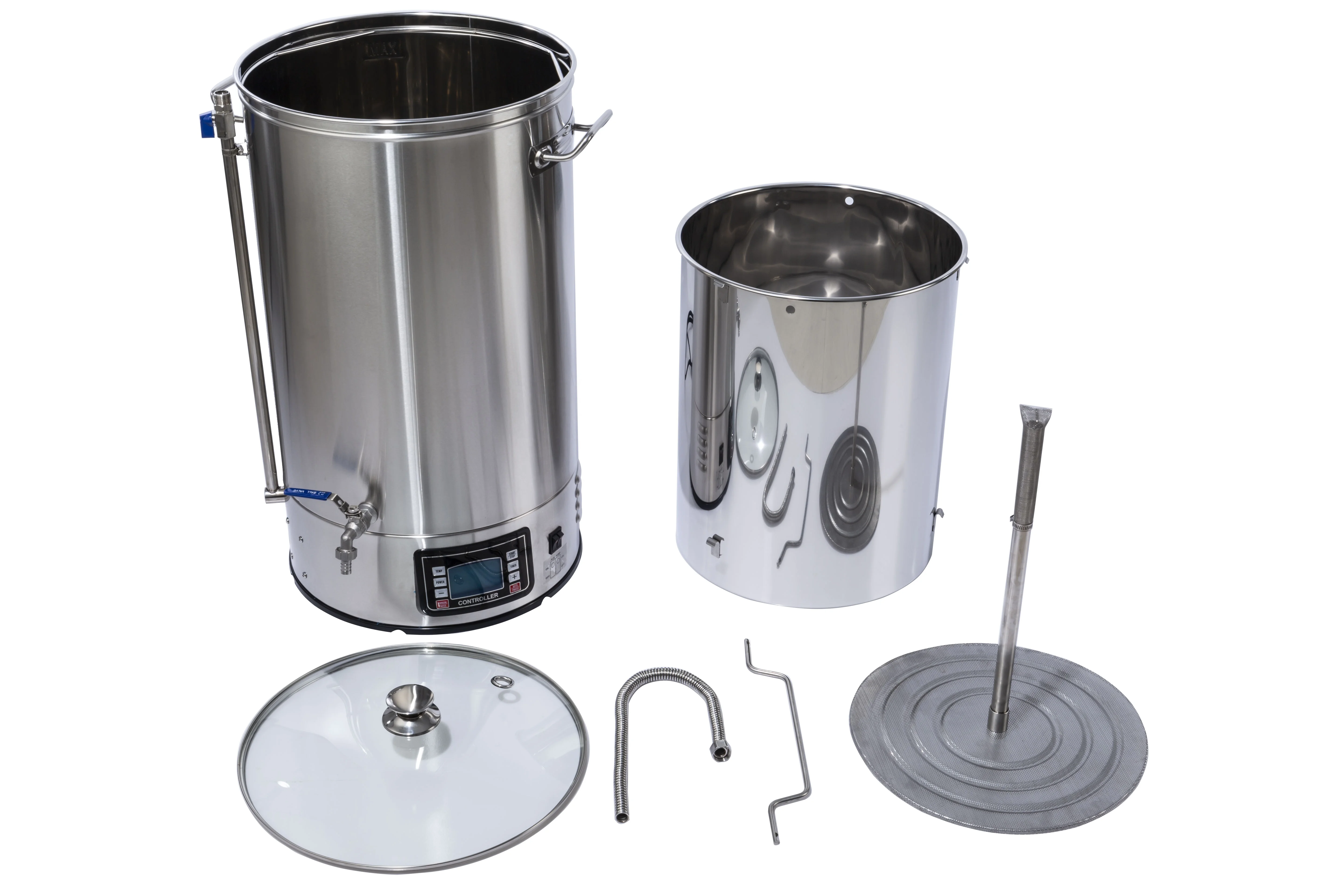 40L домашнее пивоваренное оборудование, мини пивоваренное оборудование, микро домашнее пивоваренное оборудование в одном для крафтового пива с чиллером из нержавеющей стали 304