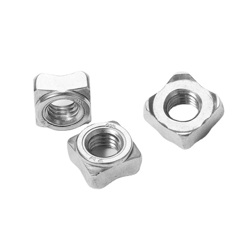 Quarter Square Weld Nut Din928 In 304/316 Customized Stainless Steel