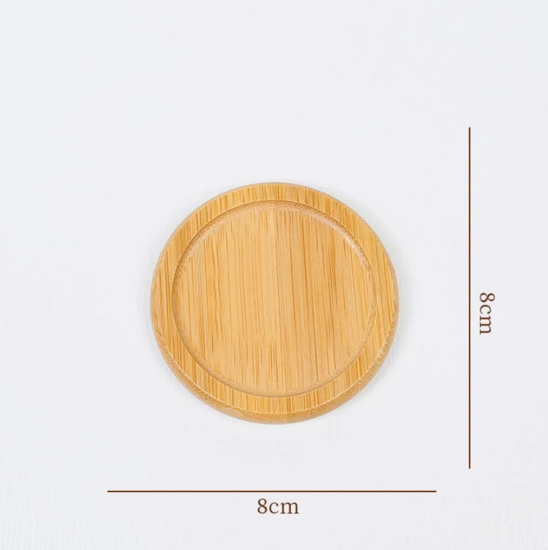 Home Kitchen Party Use Modern Set Cozy Wooden Table Pads with Sublimation Heart Shape Square Round Patterns Bamboo Coaster