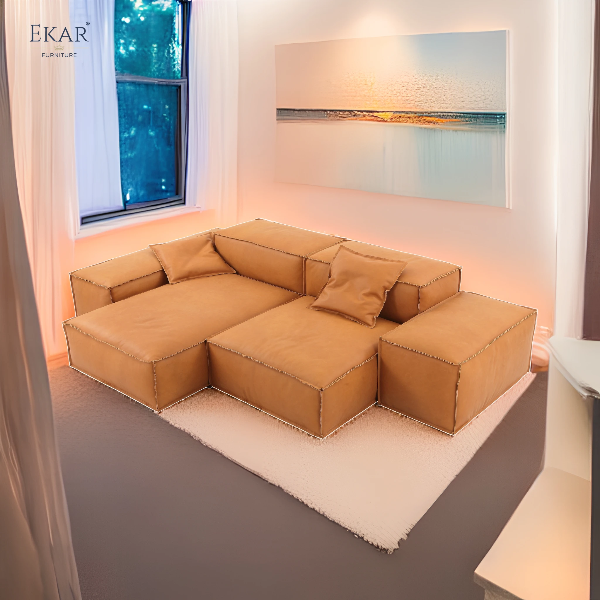 Customizable High Density Sponge Multi Modular Sectional Sofa Living Room Lobby Leisure Couch Recliner Sofa