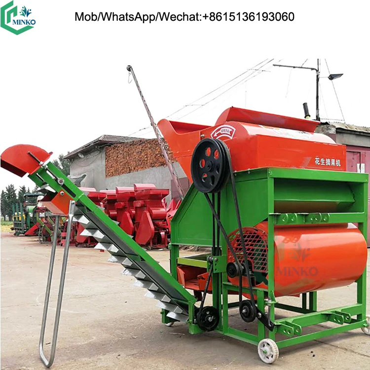 Mini Peanut Harvester with Tractor Threshing Machine Groundnut Fruit Picker for Sale