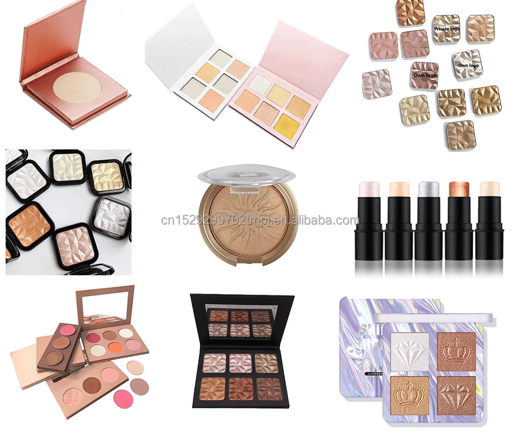 Косметика наборы для макияжа золотой хайлайтер высокая зажигалка макияж пресс-пудра