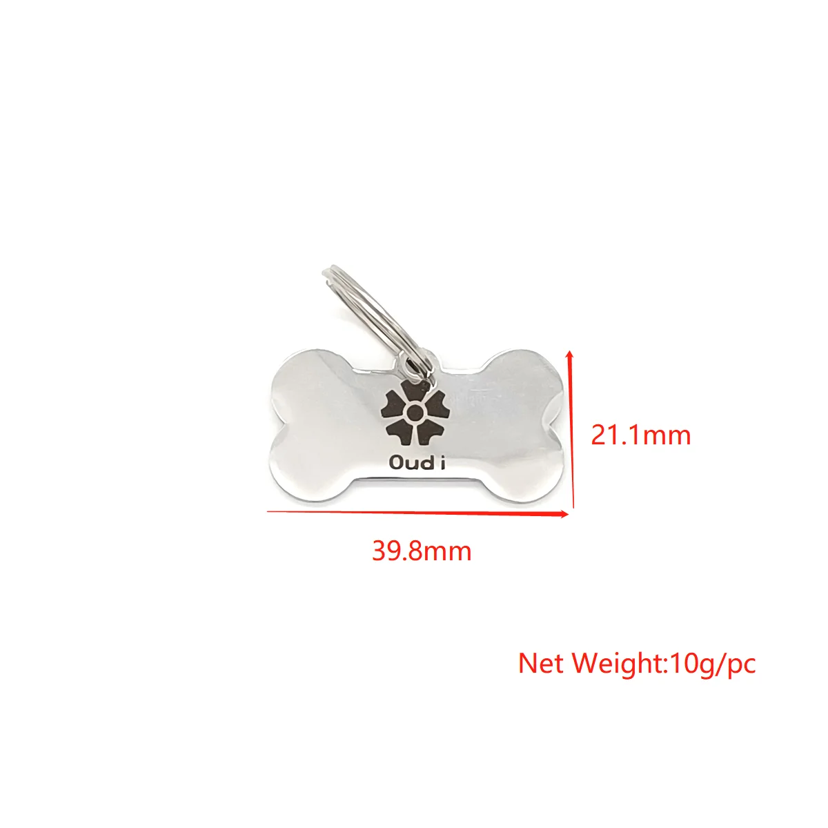 Этикетка дизайн милая бирка в форме кости для собаки лазерная гравировка на заказ с металлическим именем животного