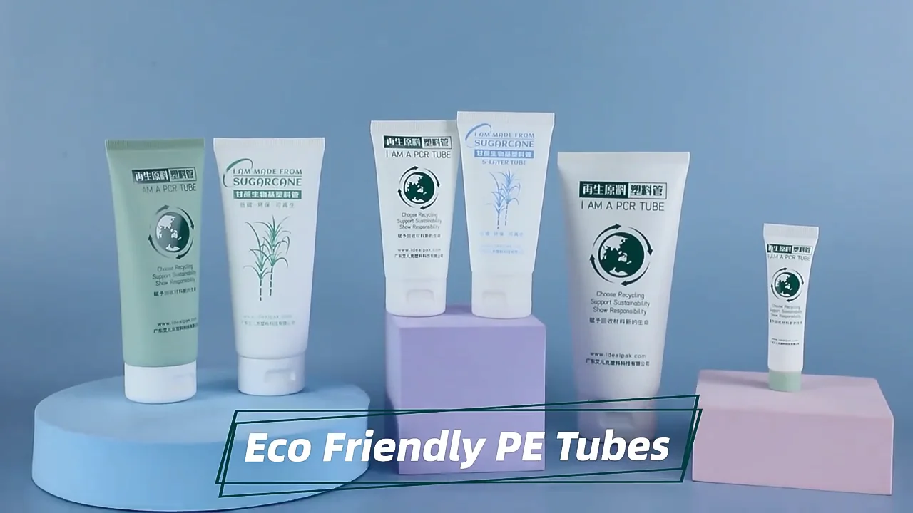 Pcr Eco Friendly Recyclable Empty Cleanser Cosmetic Tube Packaging
