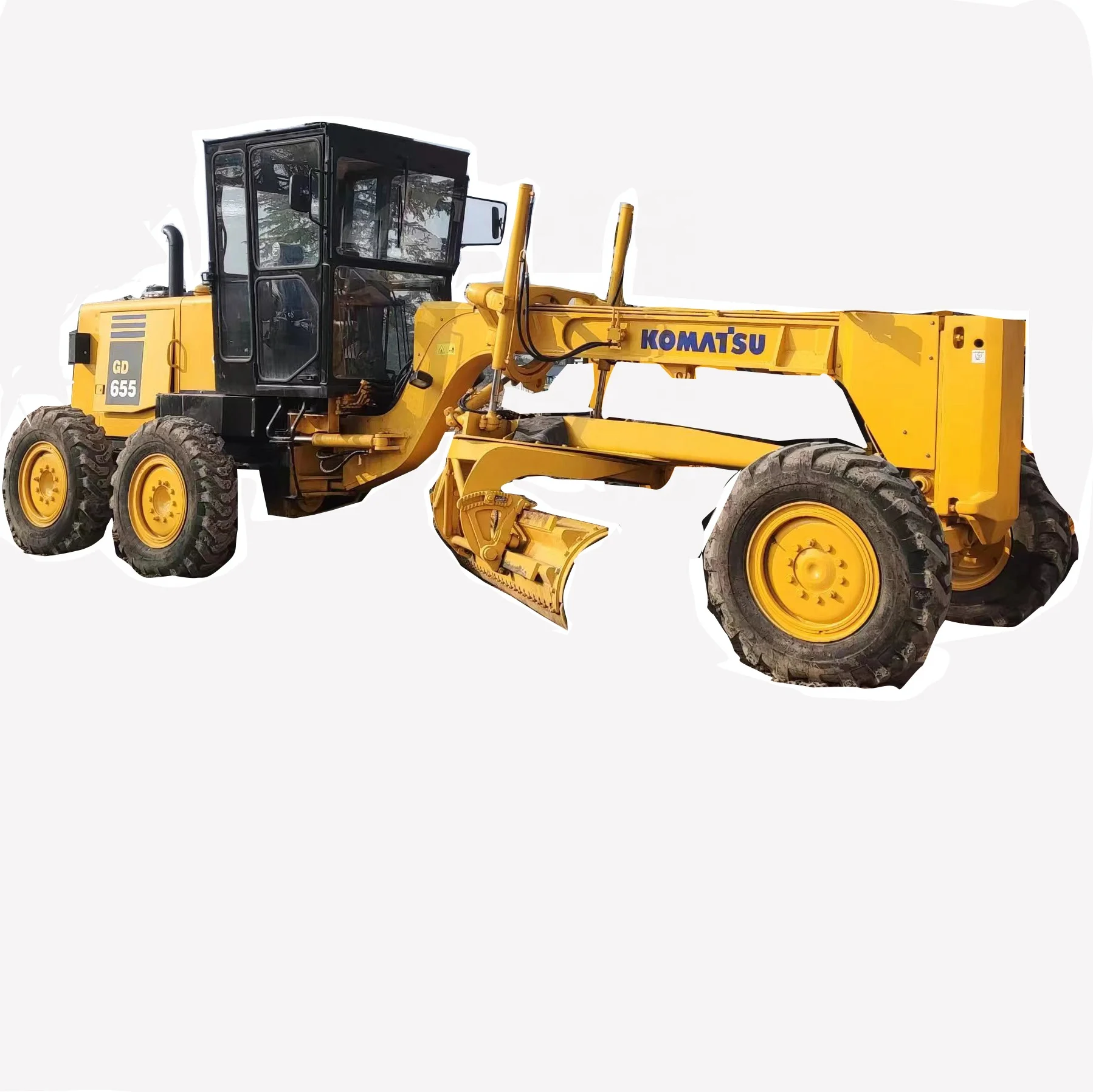 Used KOMATSU GD655 Motor Grader - Strong Power for Canted Surfaces
