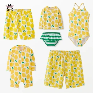 MLY 2026 Baby Kids Girl Swimsuit Summer Child Print Swimwear Water Sports Top Shorts Swim Clothes Set Beach Bathing Suit