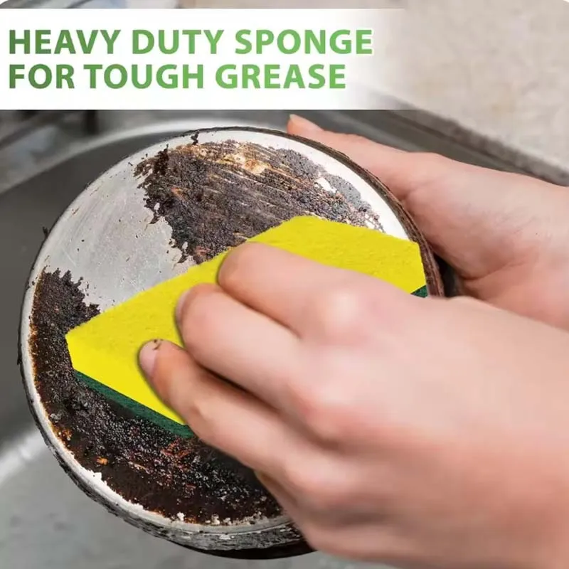 Nano Emery Kitchen Dishwashing Sponge Kit for Magic Clean Rub Pot Rust Focal Stains Scouring Pads for Effective Cleaning Sponges
