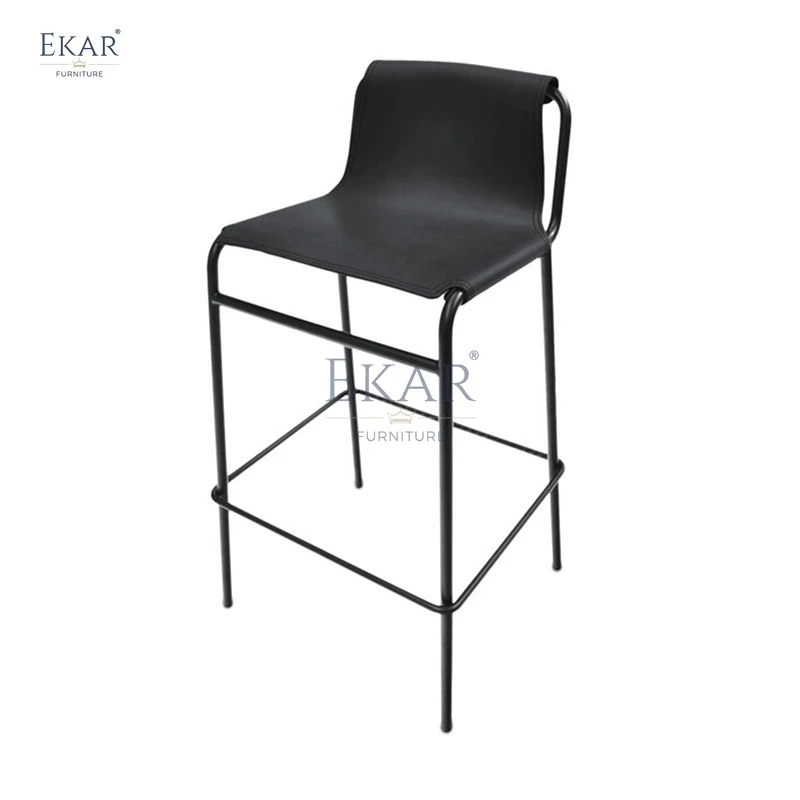 New design genuine leather saddle leather bar bar stools restaurant bar stools wholesale furniture