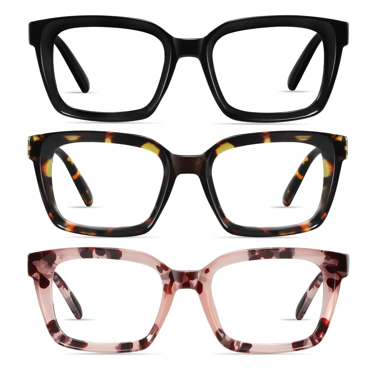 Custom Reading Glasses for Women Men - Blue Light Blocking Readers Oversize Oprah Square aperçu 4